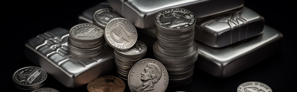 silver bars and coins